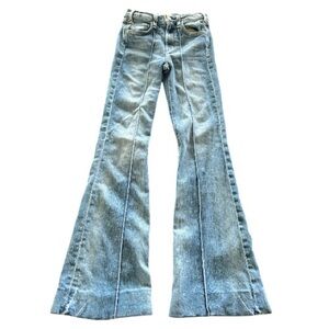 McGuire Antiho Majorelle front seamed 70’s style flare bell bottom jeans